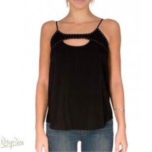 Rory Beca Black Camisole with Stud Accents